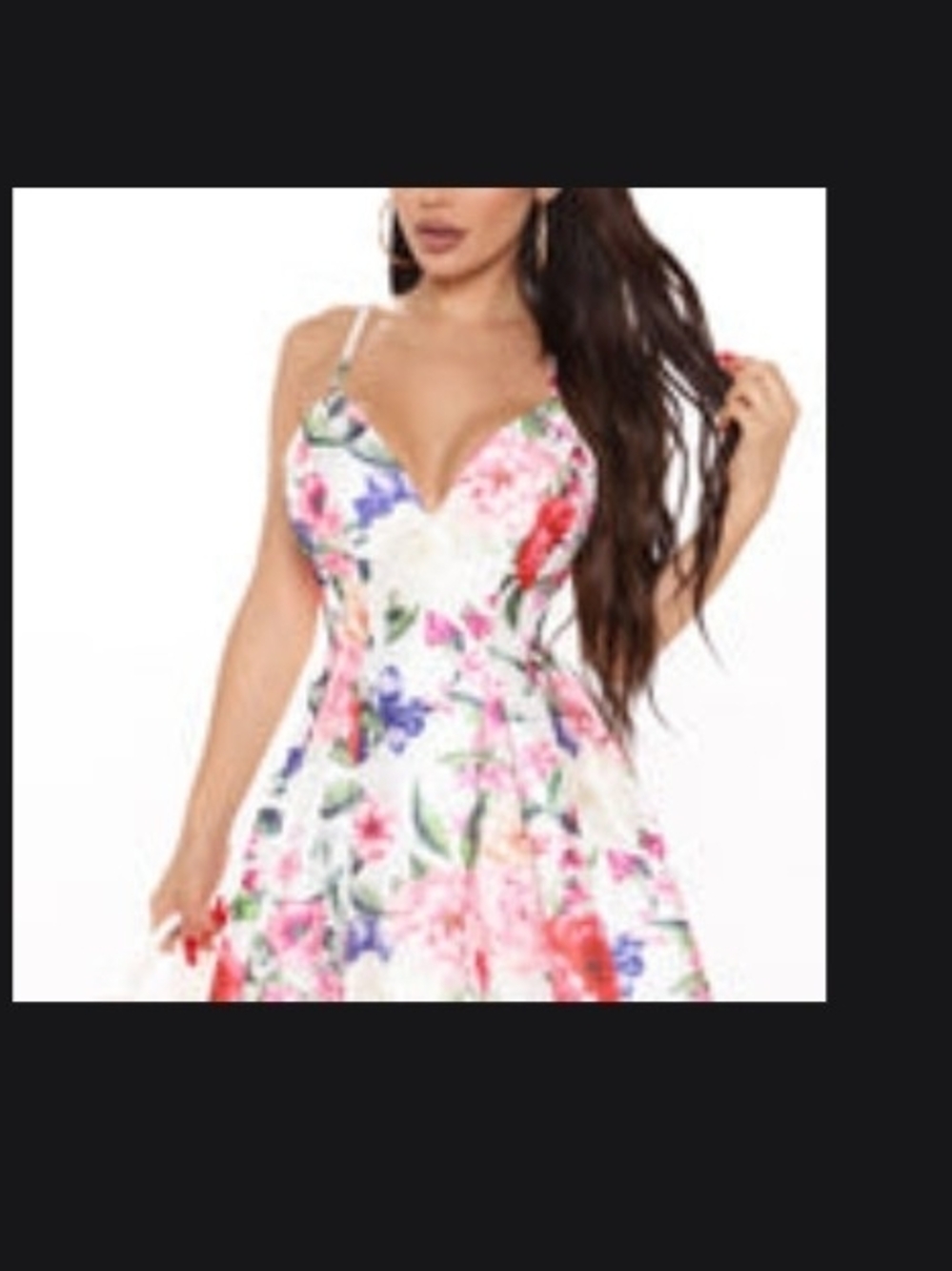 Floral V-Neck Fit & Flare Mini Dress